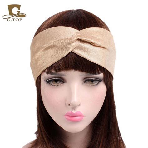 New Women Glitter Elastic Stretch Twist Headband Turban Headwrap Headwear Ladies Bandanas Twist