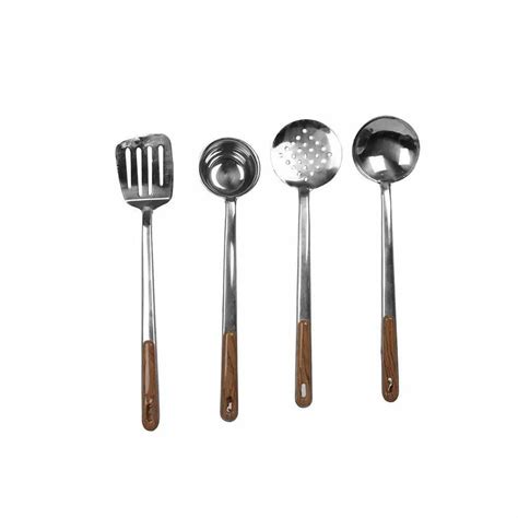 Stainless Steel Cooking Spoon Utensil Small Silver Pack Of 4 Online