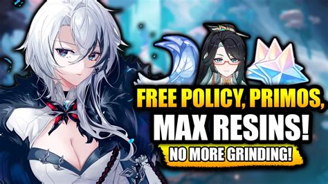 No More Grinding Free Daily Primos Max Resin Updates And Everything In Future Genshin