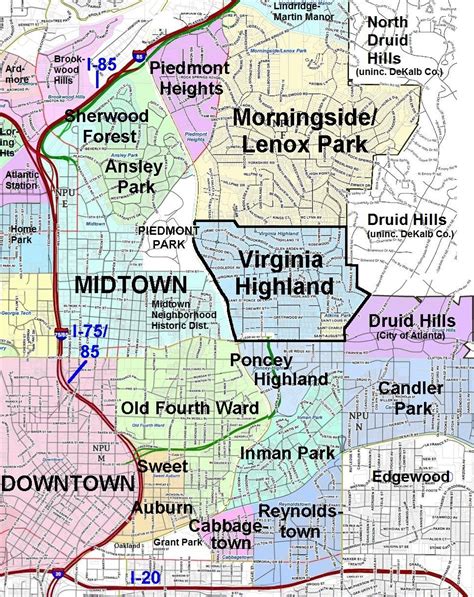 Exploring The Map Of Atlanta Neighborhoods In 2023 Map Of The Usa