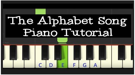 Easy Piano Tutorial The Alphabet Song Youtube