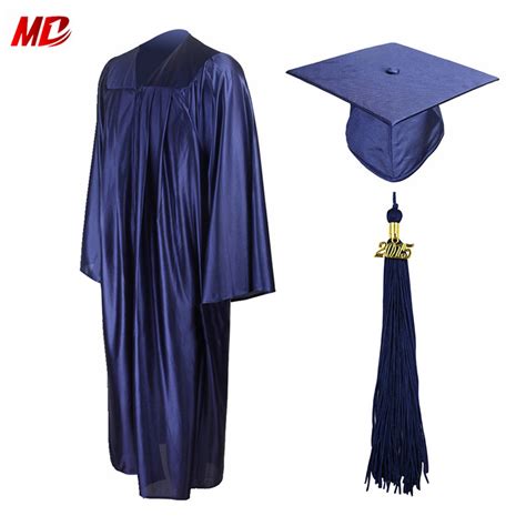 Graduationmall High School Unisex Shiny Graduation Cap And Gown With