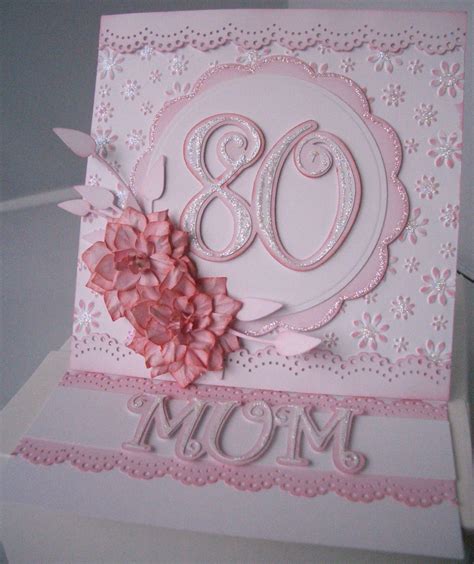 The oldest member of the church that i attend was 90 this weekend and i'm showing the card i made her. 80th Birthday Card | Birthday cards for women, 80th ...