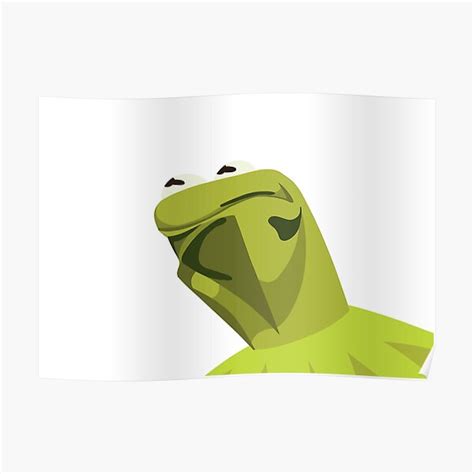 Kermit Scrunched Poster For Sale By Ramen Noodlez Redbubble