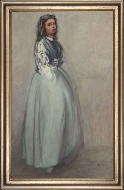 Harmony in blue and silver: Terry Guyer - Fumette Standing, after a James Whistler Etching, Painting, Oil on Canvas For Sale ...