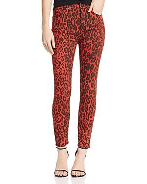 7 FOR ALL MANKIND RED LEOPARD ANKLE SKINNY JEANS 100 EXCLUSIVE