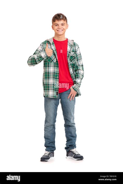 Full Length Portrait Of Boy Stock Photo Alamy