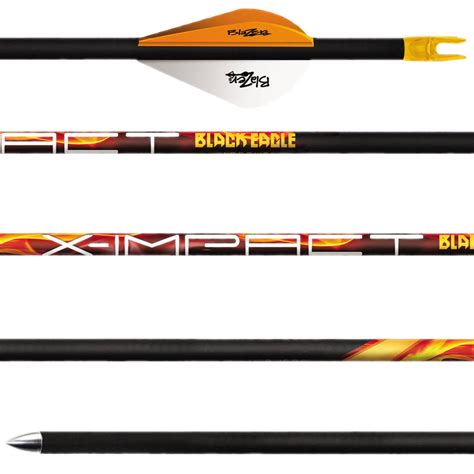 Black Eagle X Impact Fletched Arrows Boorman Archery
