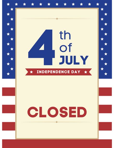 15 Free Printable Closed For The 4th Of July Sign The Joy Of Ts