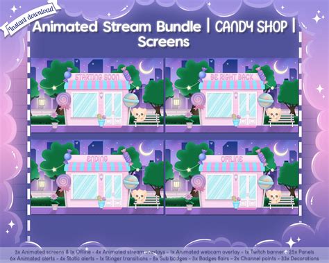 Animated Candy Shop Complete Stream Bundle Etsy