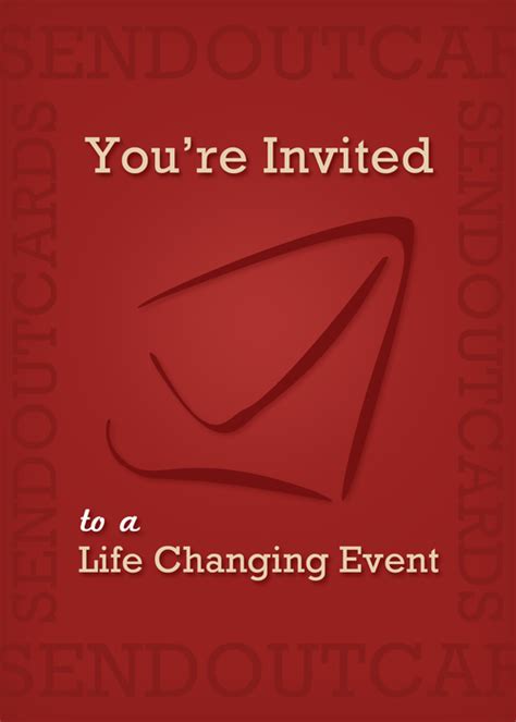 Sendoutcards Youre Invited Life Changes Life