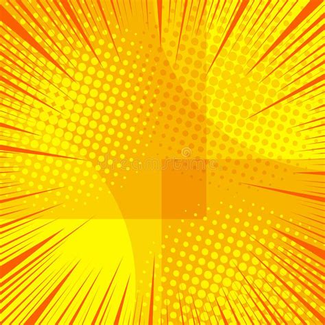 Comic Yellow Bright Background Stock Vector Illustration Of Dotted