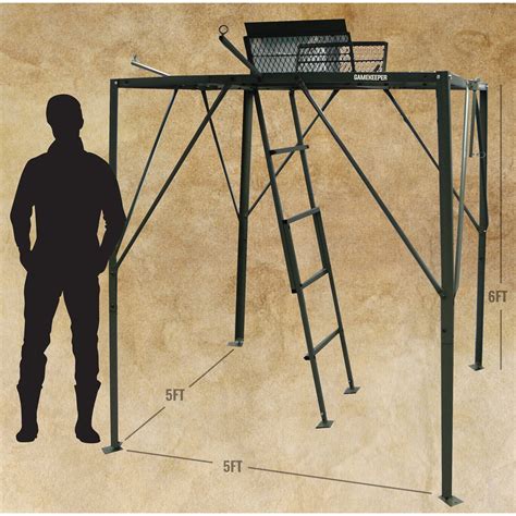 Mossy Oak Gamekeeper Elevated Shooting Blind Stand For Hunting