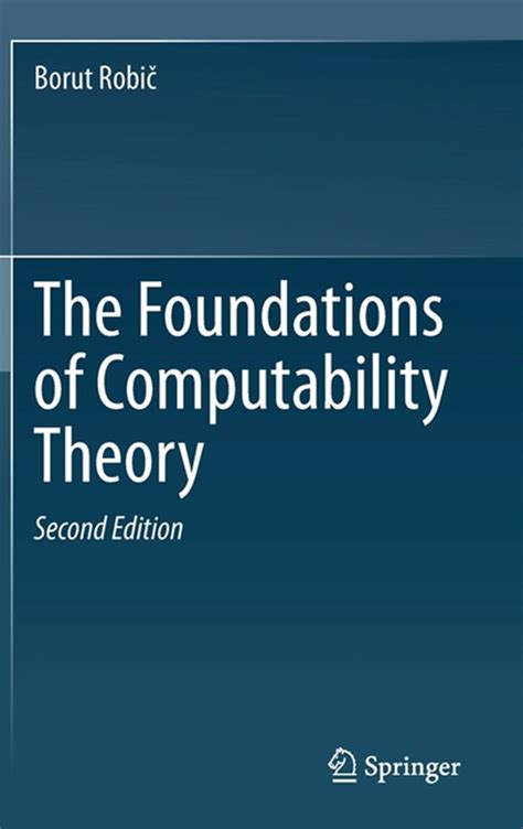 Buy The Foundations Of Computability Theory By Borut Robič