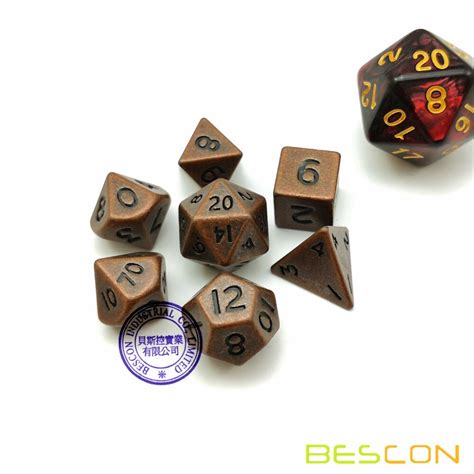 Bescon Deluxe Heavy Duty Brass Metal Dice Box For 7pcs Polyhedral Rpg