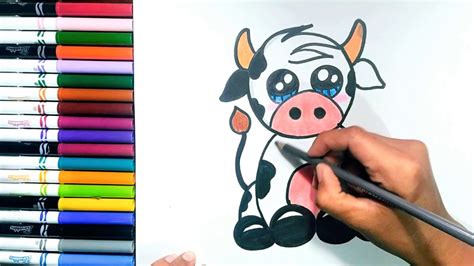 Cómo Dibujar Una Vaca Kawaii Muy Fácil How To Draw A Cow Easy