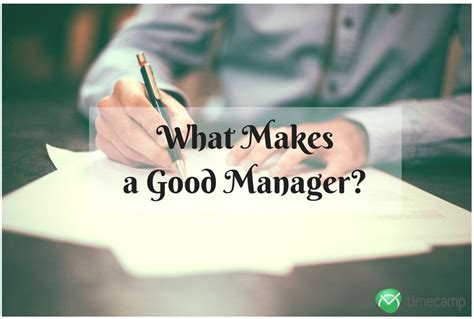 What Makes A Good Manager Timecamp