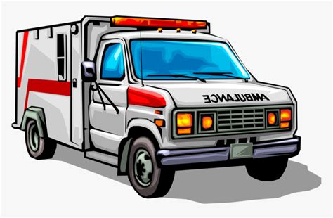 Vector Illustration Of Emergency Medical Service Paramedic Ambulance