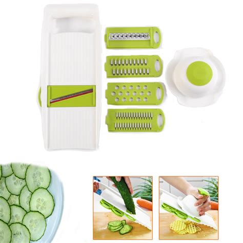 Manual Vegetable 5 In 1 Multifunction Abs Cutter Grater Adjustable