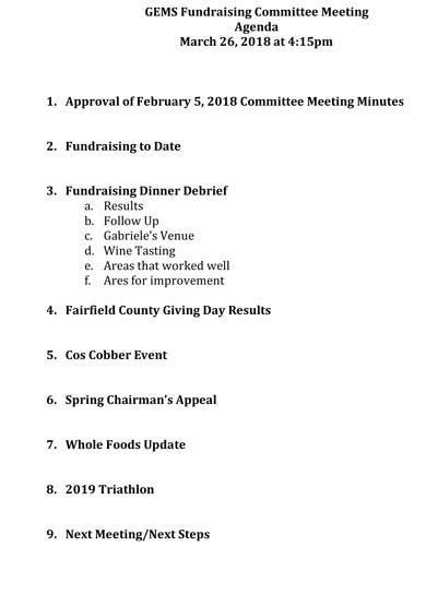 fundraising meeting agenda templates  word pages