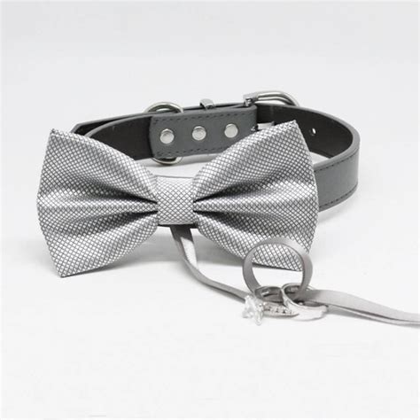 Black Dog Bow Tie Ring Bearer Collar Pet Wedding Made With Etsy