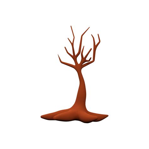 3d Render Of Brown Bare Tree Element On White Background 23656235 Png