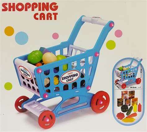Bongbongidea Toy Shopping Cart With Food Groceries 17pcs V5