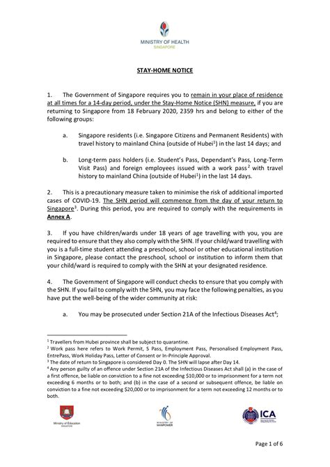 My two weeks of quarantine in a beautiful resort in singapore. This is how a Stay-Home Notice issued by ICA looks, all 6 ...