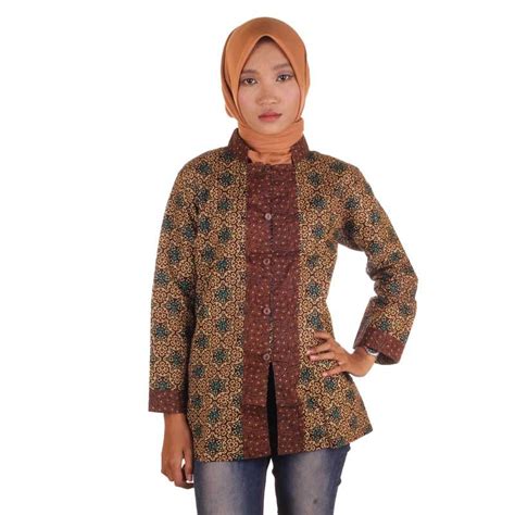 Lihat ide lainnya tentang batik, model pakaian, wanita. Jual Blouse Batik I Blouse Kerja Wanita Batik I Blus Batik ...