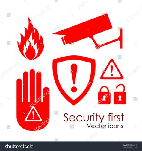 Security Vector Icons Stock Vector Royalty Free 127093910 Shutterstock