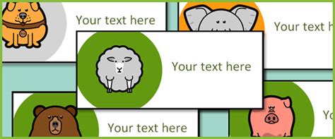 Early Learning Resources Editable Animal Labels