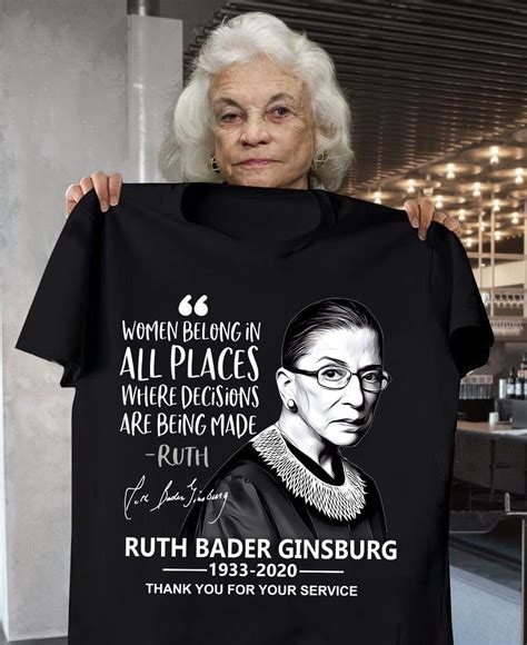 Ruth Bader Ginsburg 1933 2020 And Thank You For Your Service Shirt