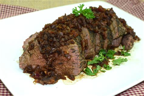Step 3 bake in preheated oven for 10 minutes, then turn the roast over, and continue cooking 35 to 40 minutes, basting occasionally until the internal temperature of the roast is at 140 degrees f (60 degrees c) for medium. Marsala Beef Tenderloin