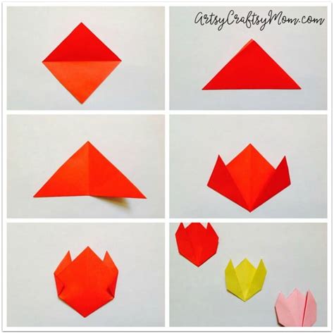 Easy Origami Tulip Craft For Kids Easy Origami Flower Tulip Origami