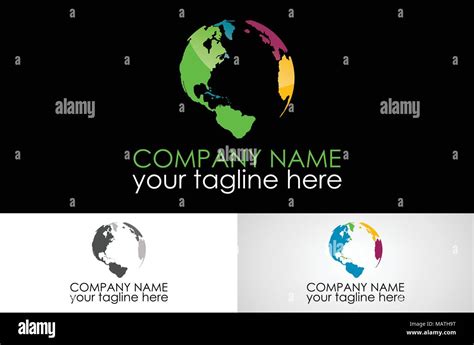 Colored Globe Logo Design Stock Vector Image And Art Alamy