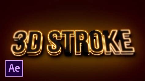 3d Light Stroke For Titles And Logos After Effects Tutorial After
