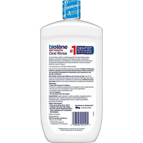 Biotene Oral Rinse Mouthwash for Dry Mouth, Breath Freshener and Dry