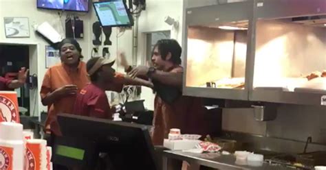 Watch Popeyes Employees Gang Coworker For Selling Chicken Sandwiches