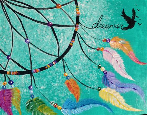 Dreamcatcher Step By Step Acrylic Painting Lesson On Canvas For