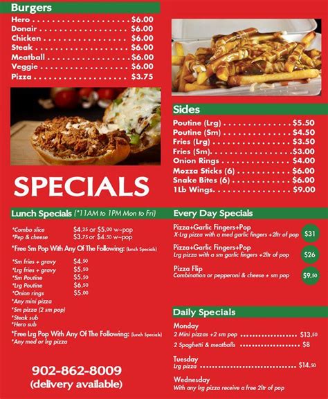 Menu At Big Daddy Pizza Pizzeria New Waterford