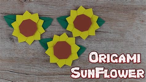 Origami Sunflower How To Make A Paper Flower Tutorial