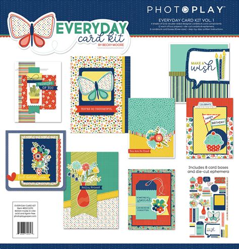 Card making starter kits are great for beginners and crafters looking for quick and easy project inspiration. PhotoPlay Card Kit-Everyday - 709388322703