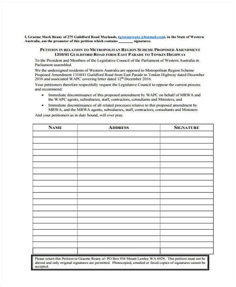 Free 7 Community Petition In Pdf