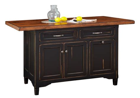 Impressive rustic wood chopping block top kitchen island with seating for sale only on indoneso.com. Amish Solid Wood Kitchen Island - Lexington Three Doors ...