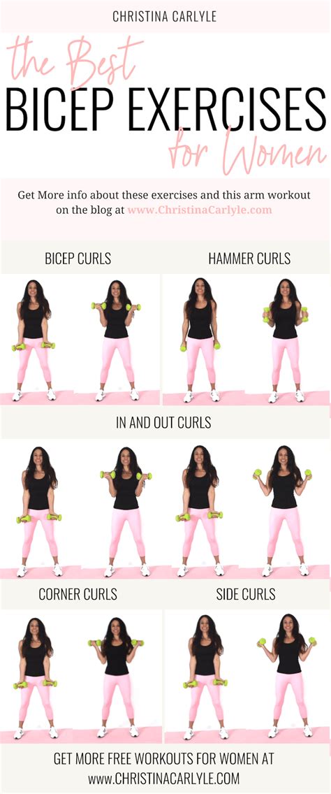 Bicep Workout With The Best Biceps Dumbbell Exercises For Women Bicep Workout Women Best