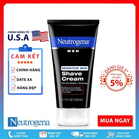 Kem Cạo Râu Neutrogena® Men Sensitive Skin Shave Cream 150ml Shopee
