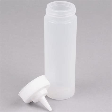 12 Oz Wide Mouth Clear Squeeze Bottle Rushs Kitchen