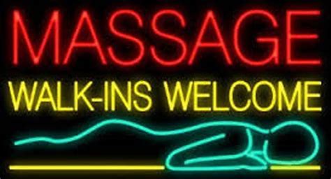 Massage Walk Ins Neon Sign Neon Signs Custom Neon Signs