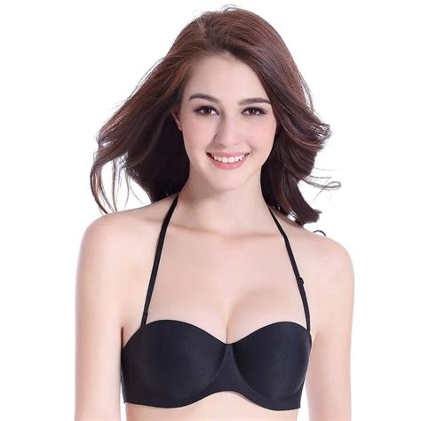 Halter Bra Convertible Straps Sexy Bralette Intimates Invisible Adhesive Push Up Bh Wirefree