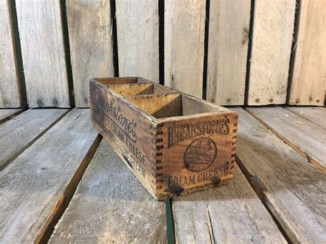 Vintage Breakstones Cream Cheese Small Shipping Crate Etsy Crates